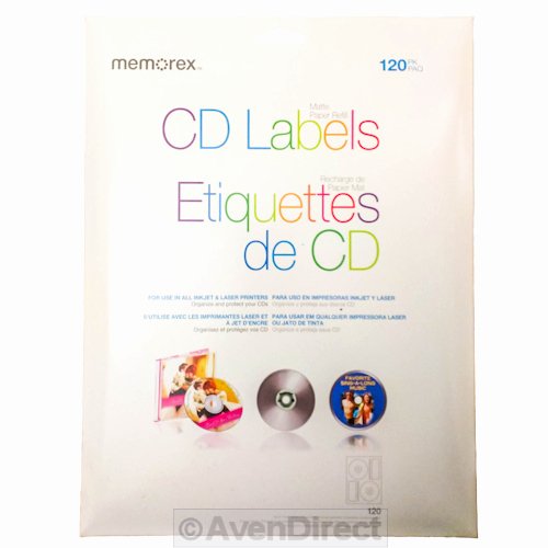 Memorex Cd Labelmaker Template Lovely 120 Memorex Cd Dvd White Matte Paper Inkjet Laser Labels