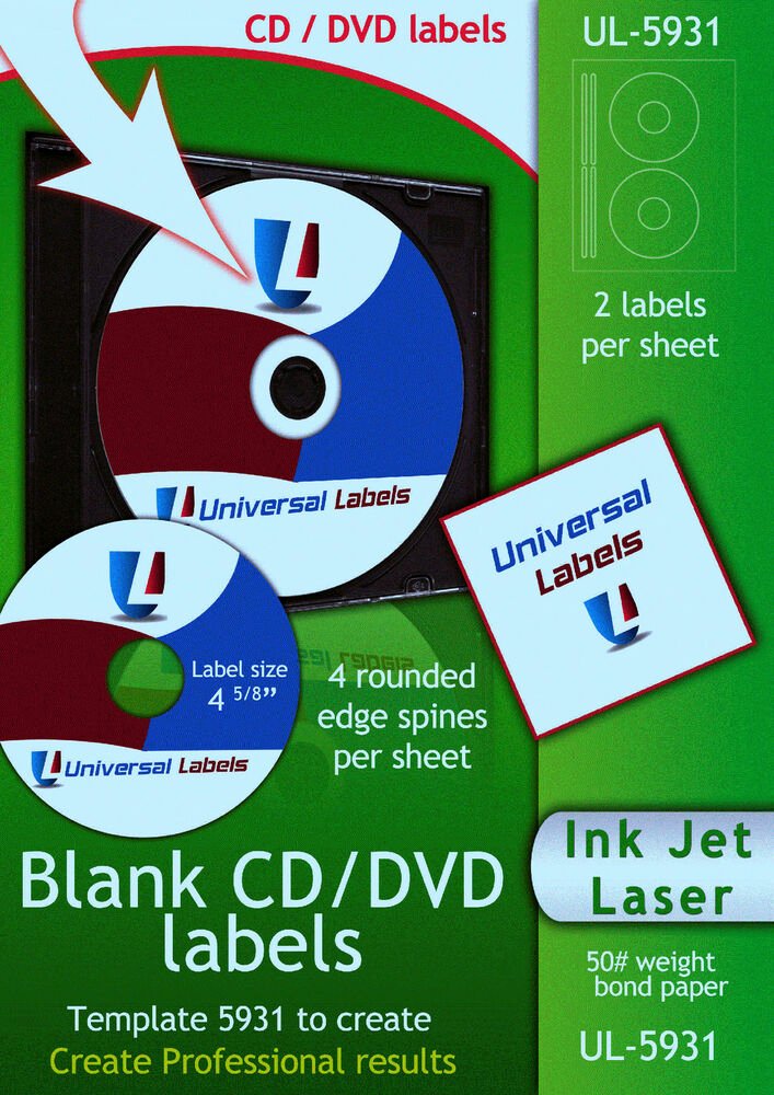 Memorex Cd Labels Template Lovely 50 Cd or Dvd Labels 2 Labels &amp; 4 Spines Per Sheet Made