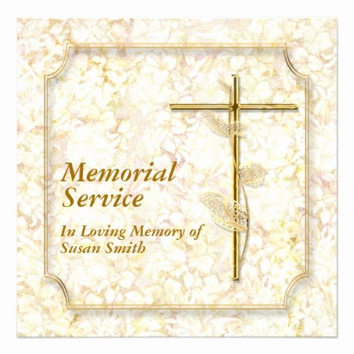 Memorial Card Template Awesome Memorial Service Invitation Announcement Memory 5 25