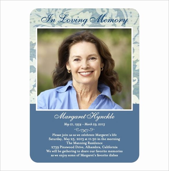 Memorial Card Template Elegant 16 Obituary Card Templates Free Printable Word Excel