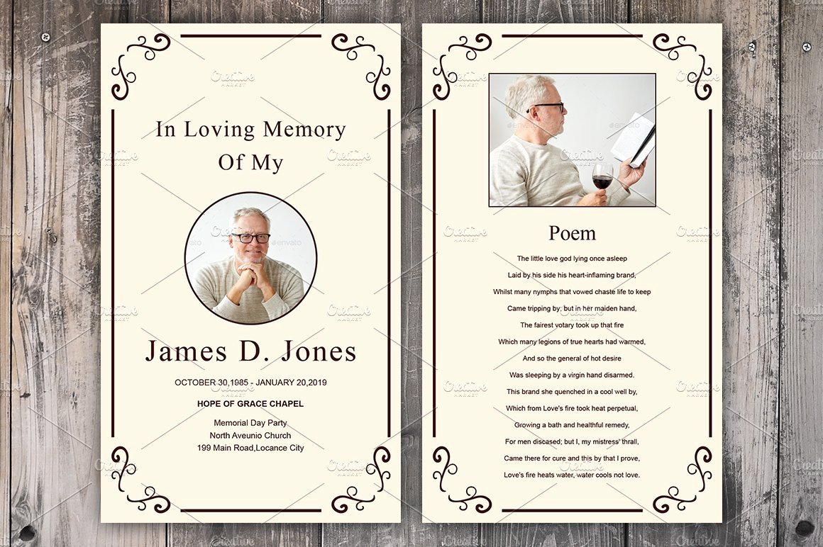 Memorial Card Template Microsoft Word Elegant Funeral Prayer Card Template Card Templates Creative