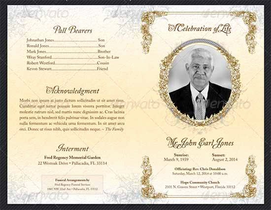 Memorial Card Template Microsoft Word Luxury Funeral Program Template 30 Download Free Documents In