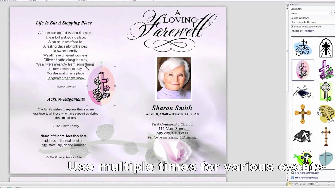 Memorial Card Template Microsoft Word Luxury How to Customize A Funeral Program Template