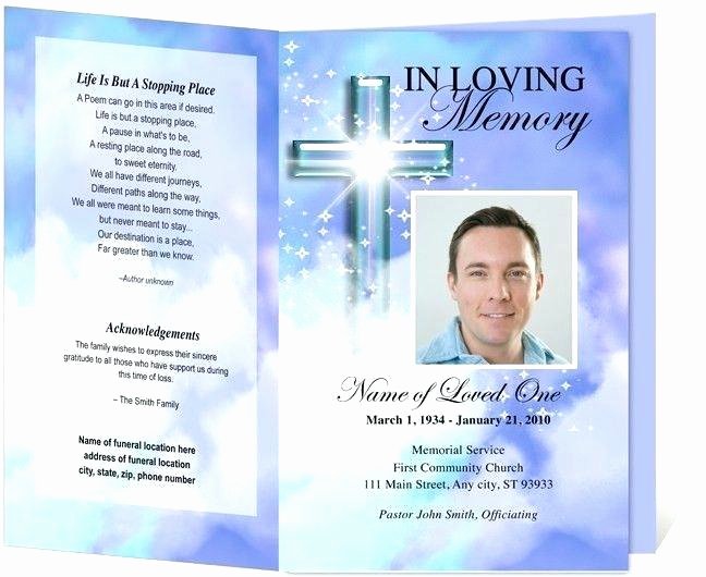 Memorial Card Template Microsoft Word Unique Free Template for Funeral Program Picture – 25 Funeral