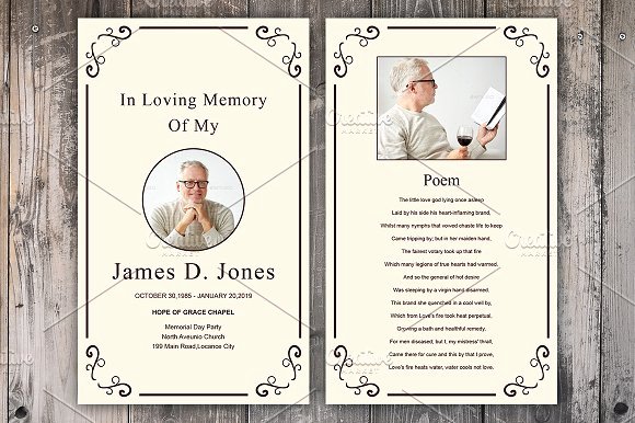 Memorial Card Template New Funeral Prayer Card Template Card Templates Creative