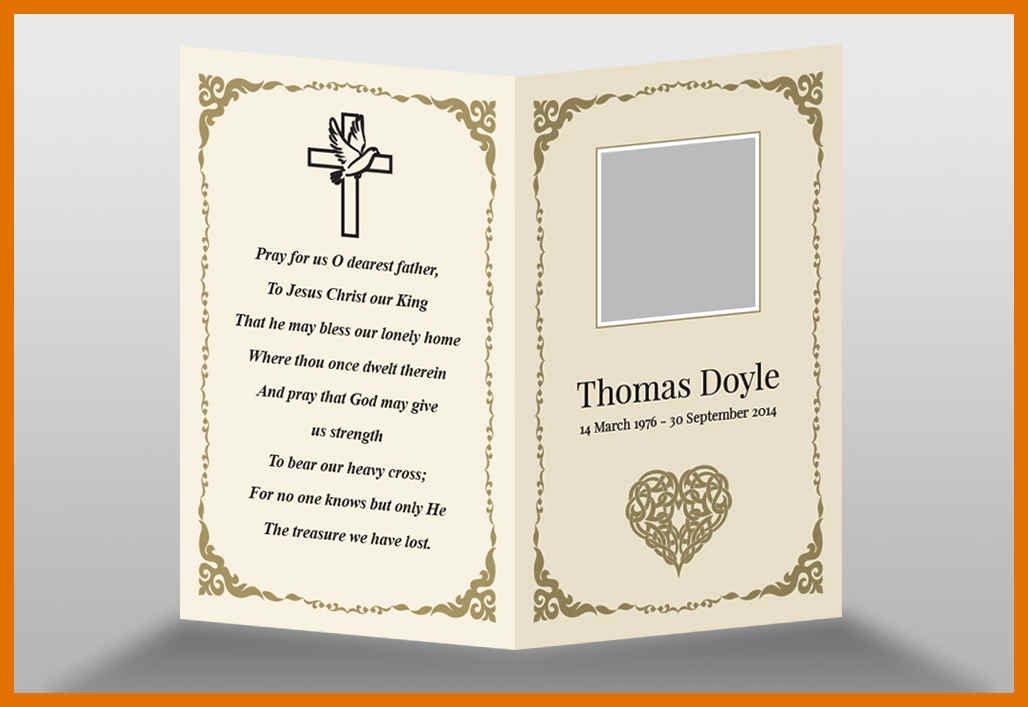 Memorial Card Templates Free Download Luxury 6 7 Funeral Memorial Templates Free