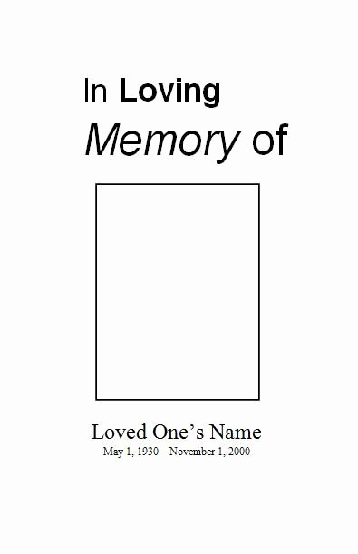 Memorial Card Templates Free Download New 73 Best Printable Funeral Program Templates Images On