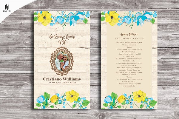 Memorial Card Templates Free Download New Free Printable Funeral Prayer Card Template