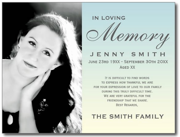 Memorial Cards for Funeral Template Free Beautiful Blank Funeral Prayer Card Template