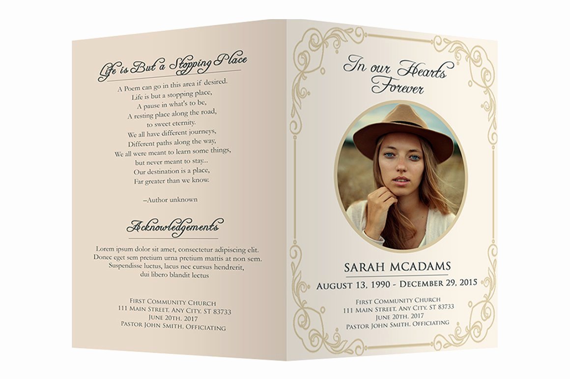 Memorial Cards Template Elegant Funeral Program Template Brochure Templates Creative