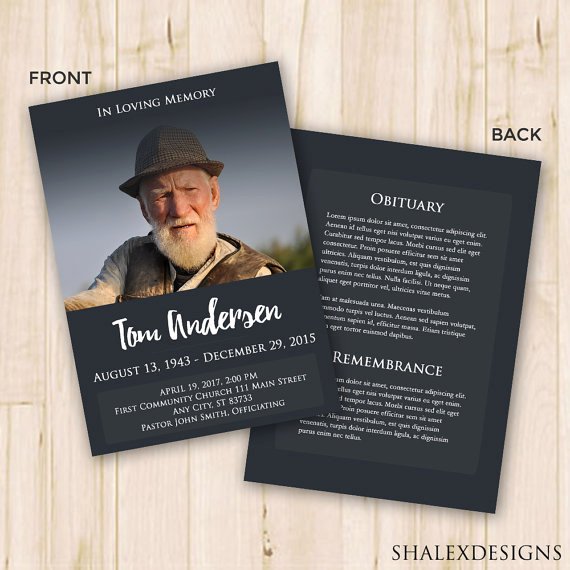 Memorial Cards Template New Our Favorite Actually Free Funeral Program Templates