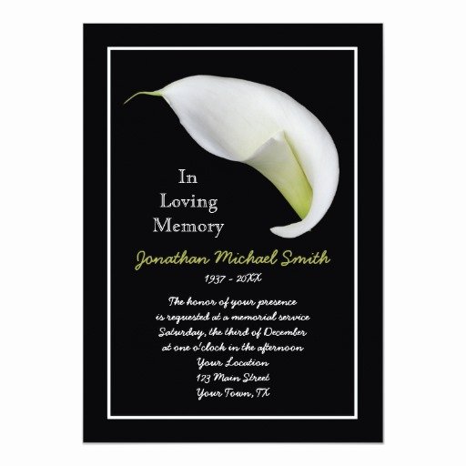 Memorial Service Announcement Template Fresh Memorial Service Invitation Announcement Template