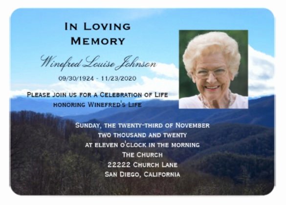 Memorial Service Announcement Template Lovely 28 Funeral Invitation Templates Psd Ai