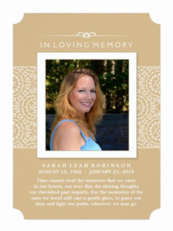 Memorial Service Announcement Template Luxury Memorial Invitation Cards