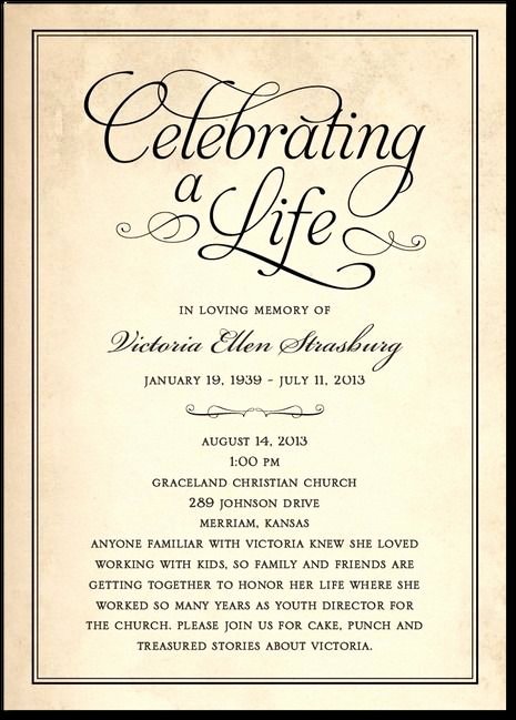 Memorial Service Invitations Templates Fresh 78 Images About Memorial Celebration Of Life Ideas On