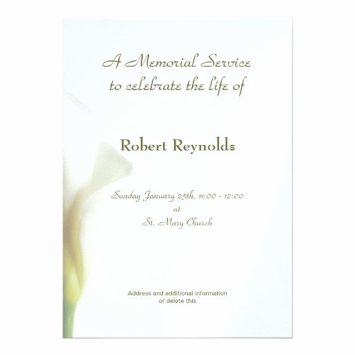 Memorial Service Invitations Templates Lovely 1 000 Memorial Service Invitations Memorial Service