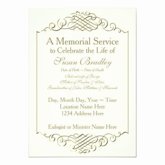 Memorial Service Invitations Templates New Rainbow 2 – Funeral Memorial Service Announcement