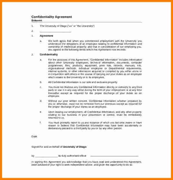 Mental Health Confidentiality Agreement Template Elegant Confidential Document Statement Example