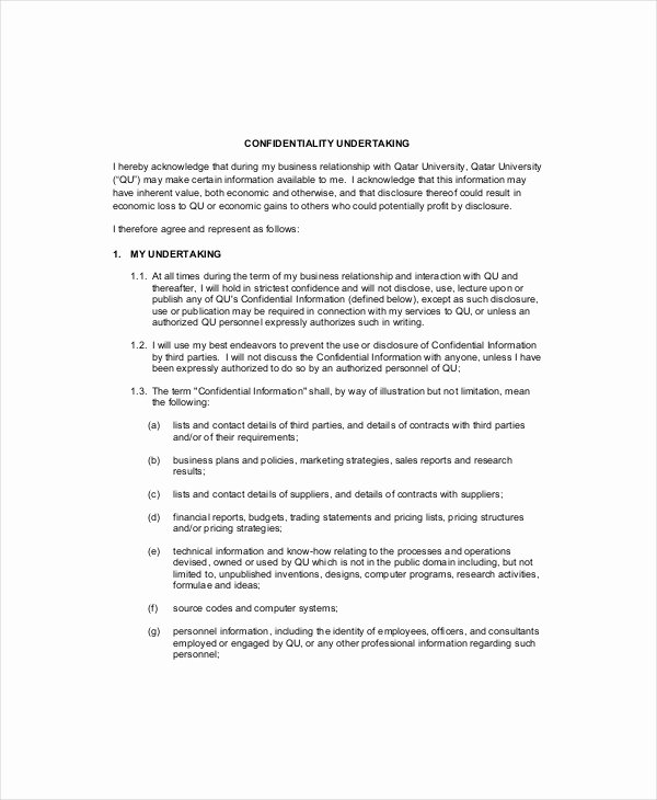 Mental Health Confidentiality Agreement Template Elegant Personal Confidentiality Agreement – 7 Free Word Pdf
