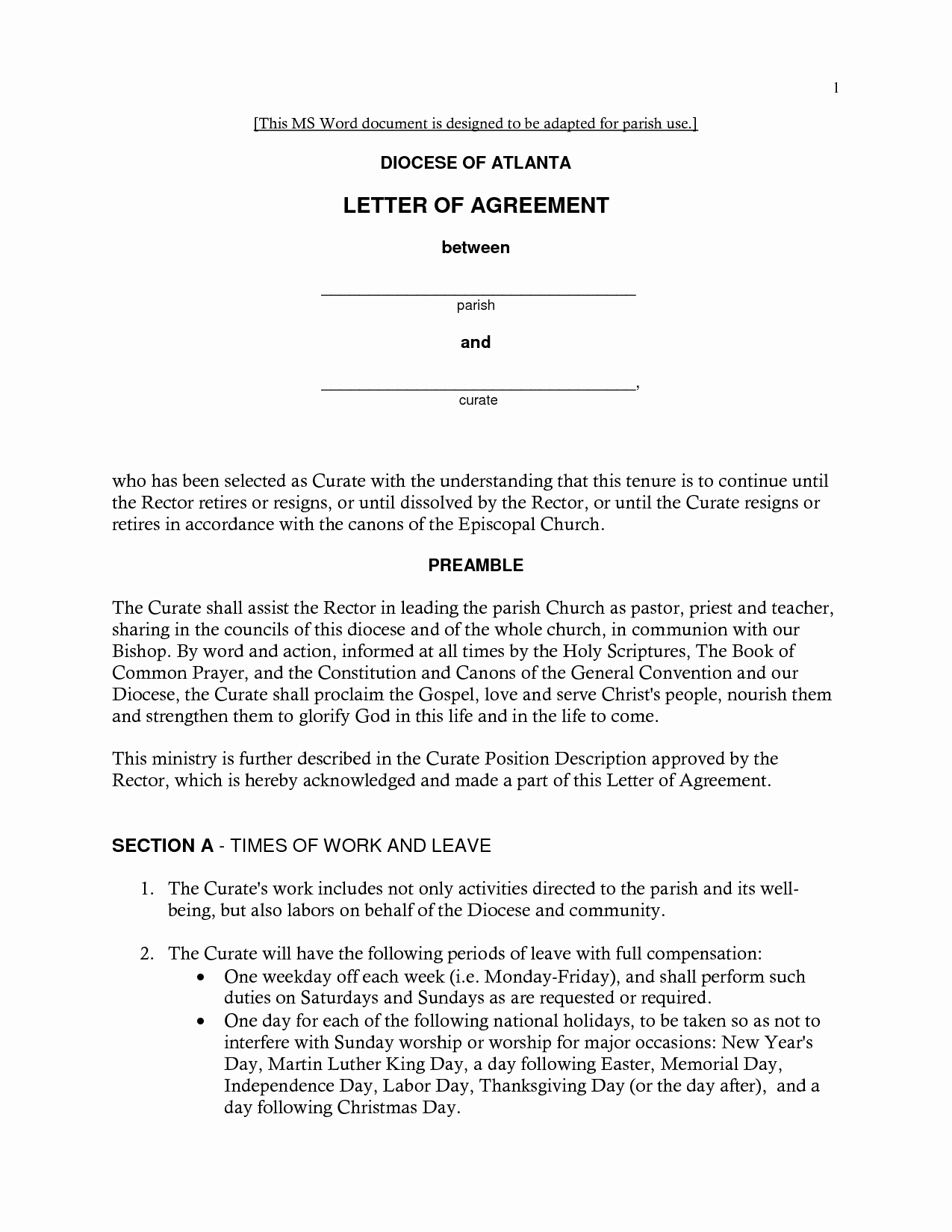 Mental Health Confidentiality Agreement Template Inspirational Free Printable Letter Of Agreement form Generic