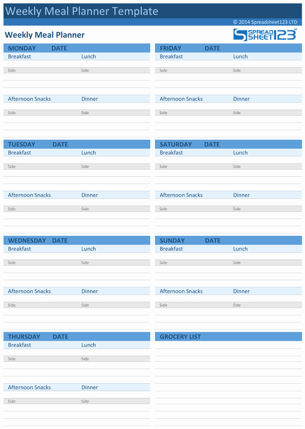 Menu Template Google Docs Beautiful Meal Planner Template Google Docs