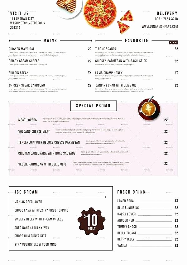 Menu Template Google Docs Fresh Menu Template 1 for Menus Free Google Docs – Mikesylmanfo