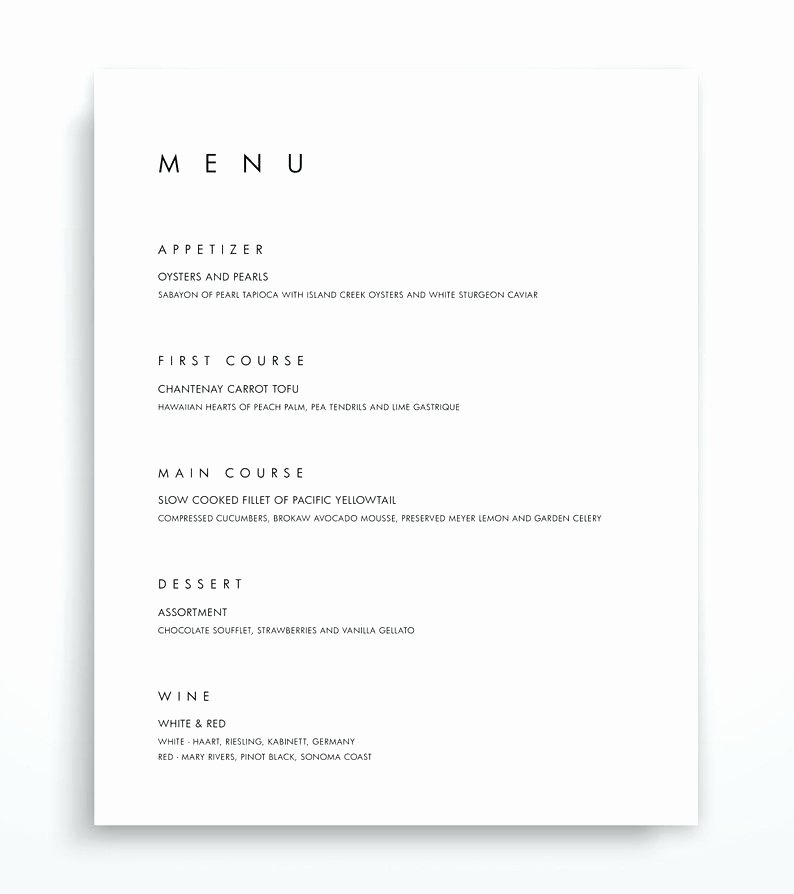 Menu Template Google Docs New Food Menu Template Adobe Templates for Restaurants Word