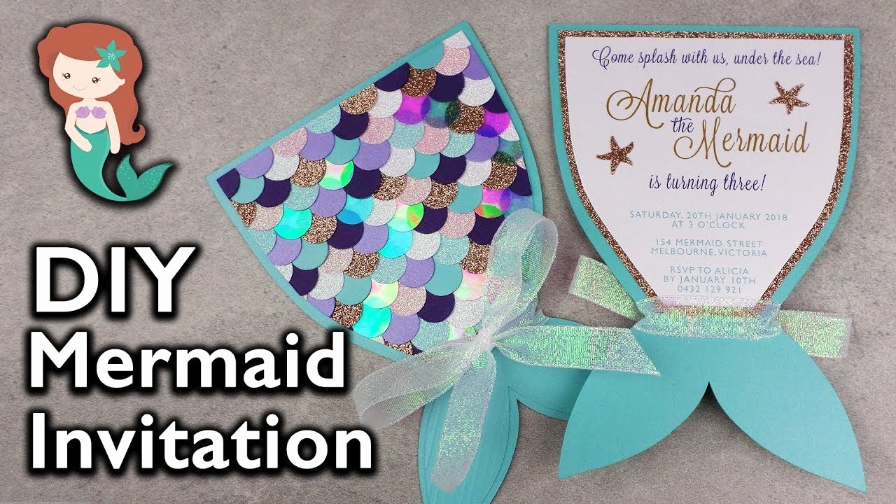 Mermaid Birthday Invitation Templates Beautiful Amazing Diy Mermaid Tail Invitation