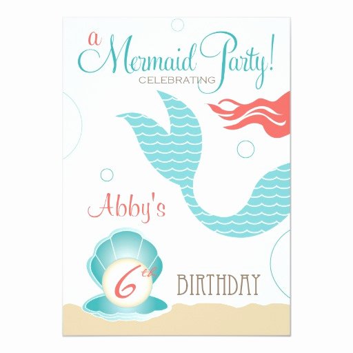 Mermaid Birthday Invitation Templates Luxury Mermaid Party Birthday Invitations