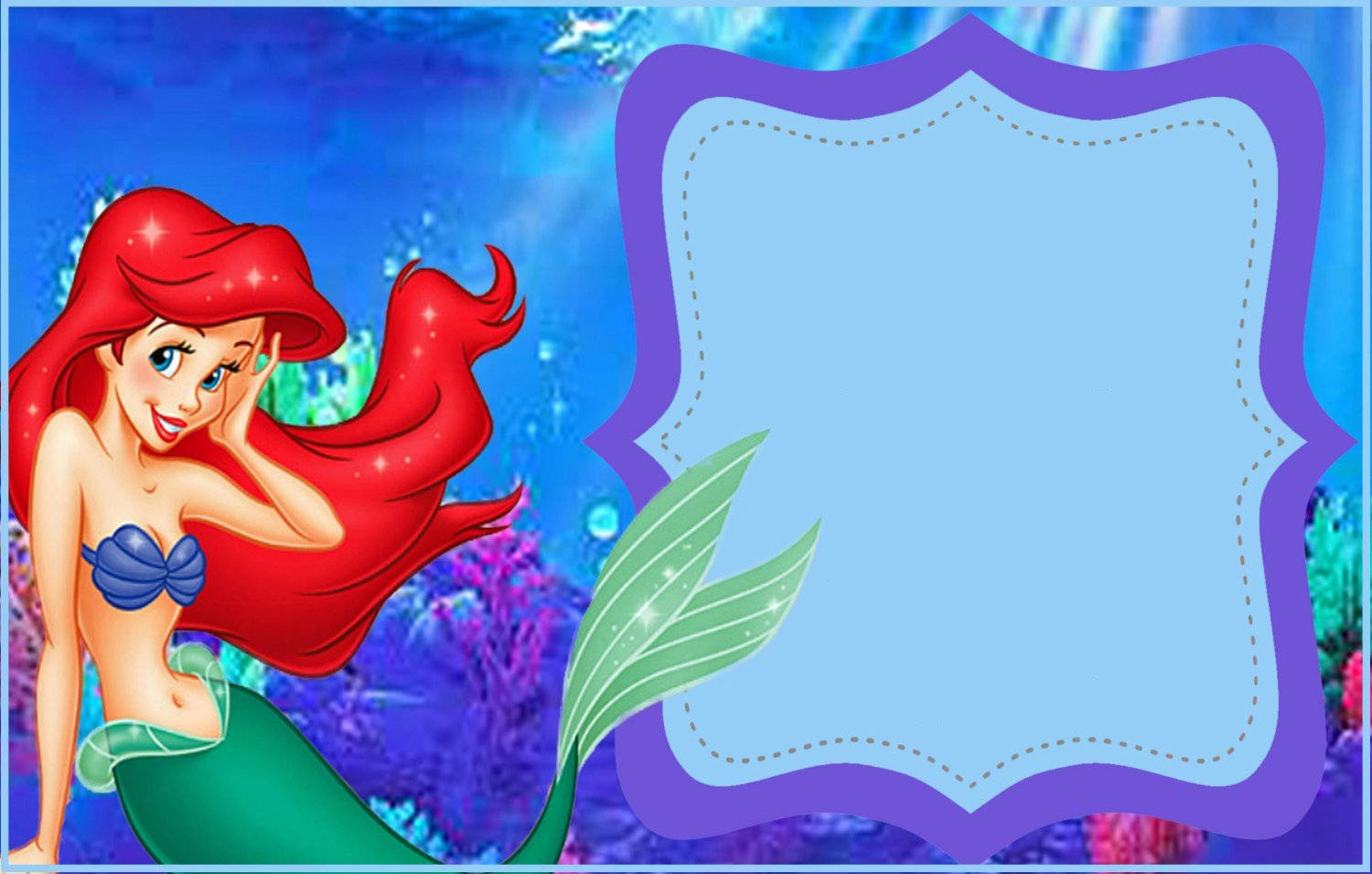 Mermaid Invitation Template Free New Little Mermaid Free Printable Invitation Templates