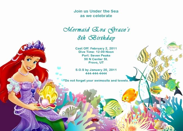 Mermaid Invitation Template Fresh Contact List Excel Template