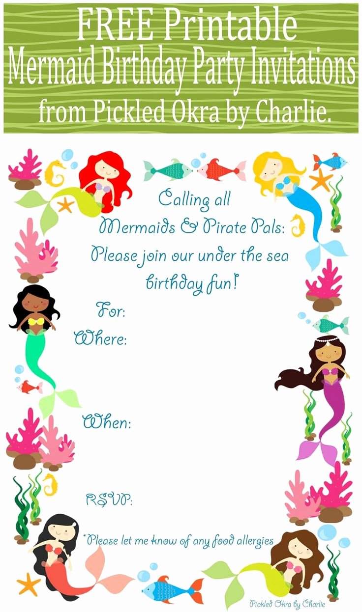 Mermaid Invitation Template New Best 25 Mermaid Party Invitations Ideas On Pinterest