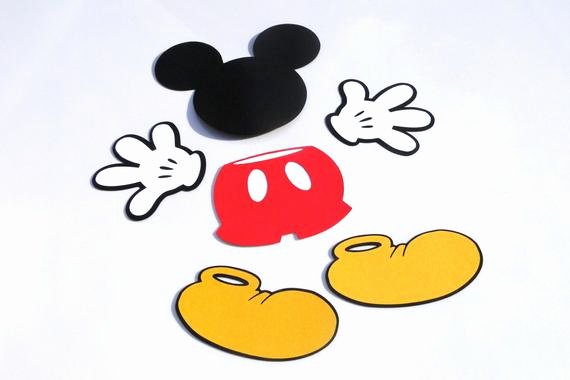 Mickey Mouse Cut Out Ears Inspirational 4&quot; Mickey Mouse Head Ears Die Cut Disney S Mickey Mouse