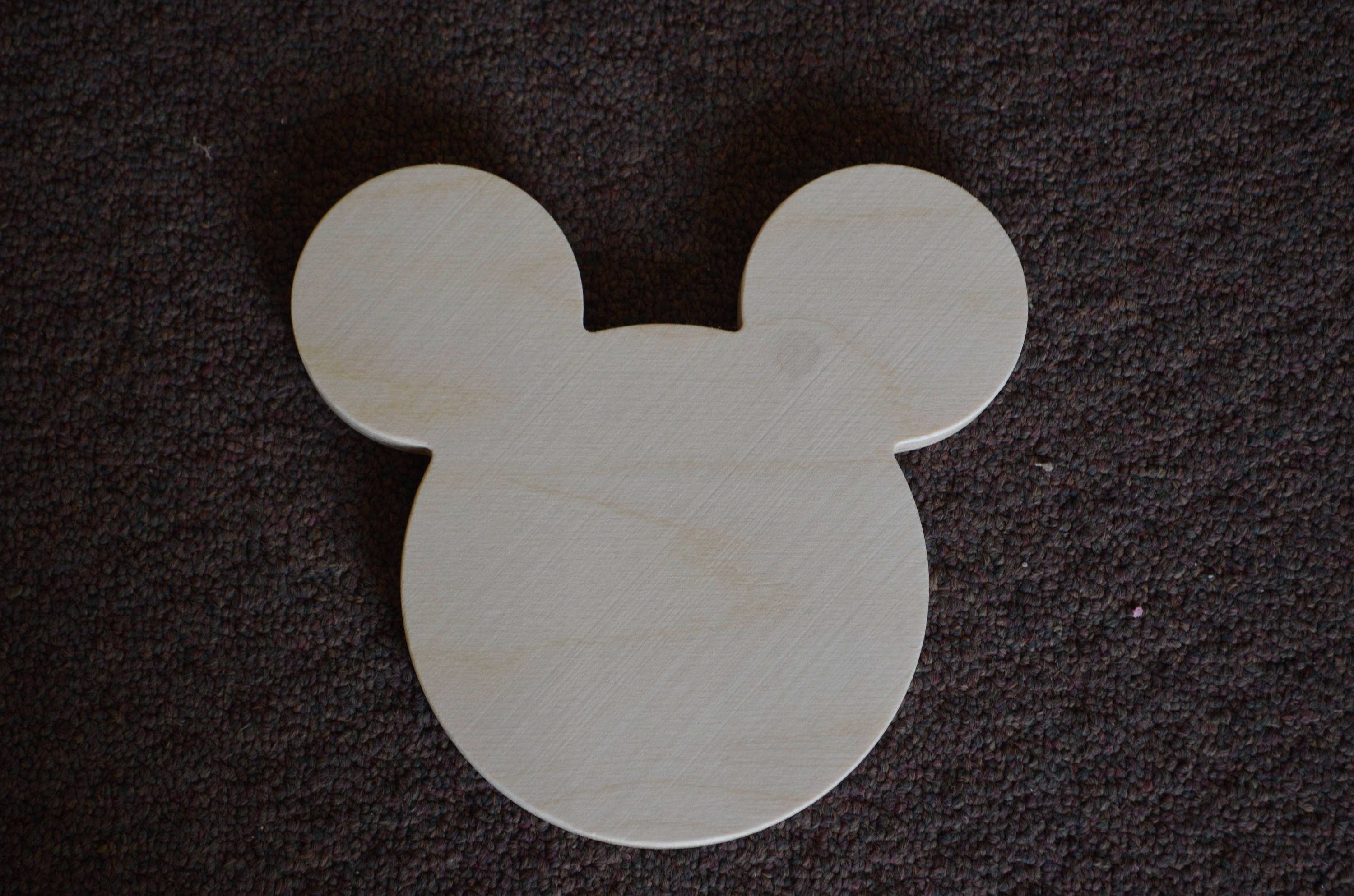 Mickey Mouse Cut Out Ears New Mickey Mouse Head Cut Out Wooden Mickey M...