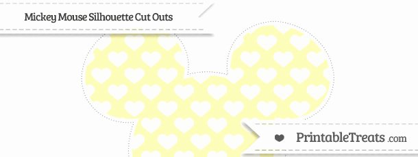 Mickey Mouse Cut Out Printable Inspirational Pastel Light Yellow Heart Pattern Extra Mickey Mouse