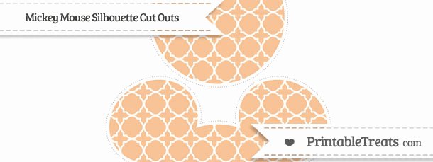 Mickey Mouse Cut Out Printable Inspirational Pastel orange Quatrefoil Pattern Mickey Mouse