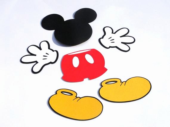 Mickey Mouse Head Cutout Template Beautiful Mickey Mouse Glove Die Cut Disney S Mickey Mouse