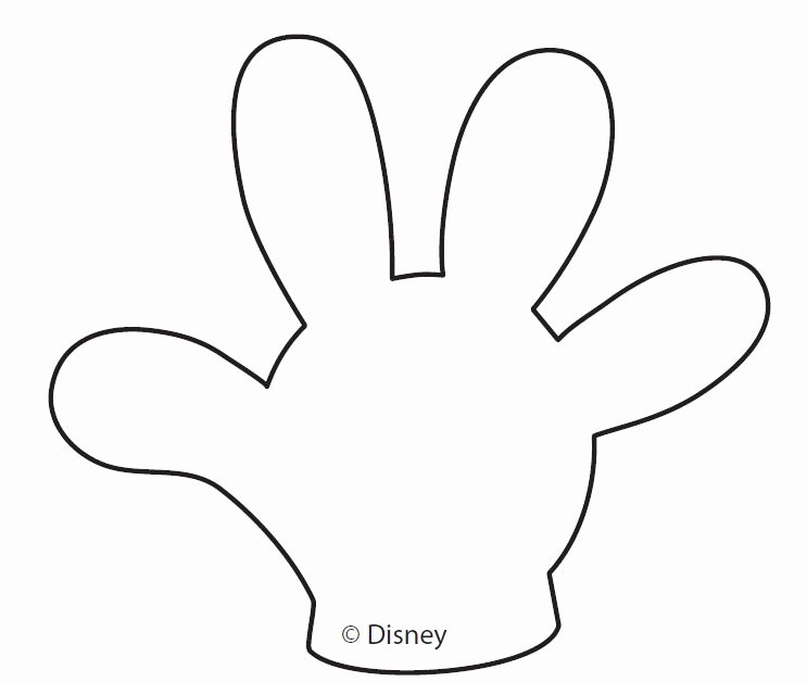 Mickey Mouse Head Cutout Template Elegant Mickey Mouse Hands or Gloves Templates