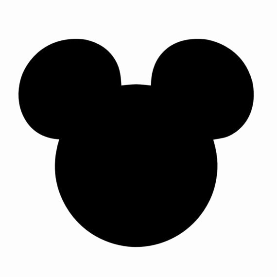 Mickey Mouse Head Cutout Template Elegant Mickey Mouse Head Mouse Ears Stencil Made From 4 Ply Mat Board