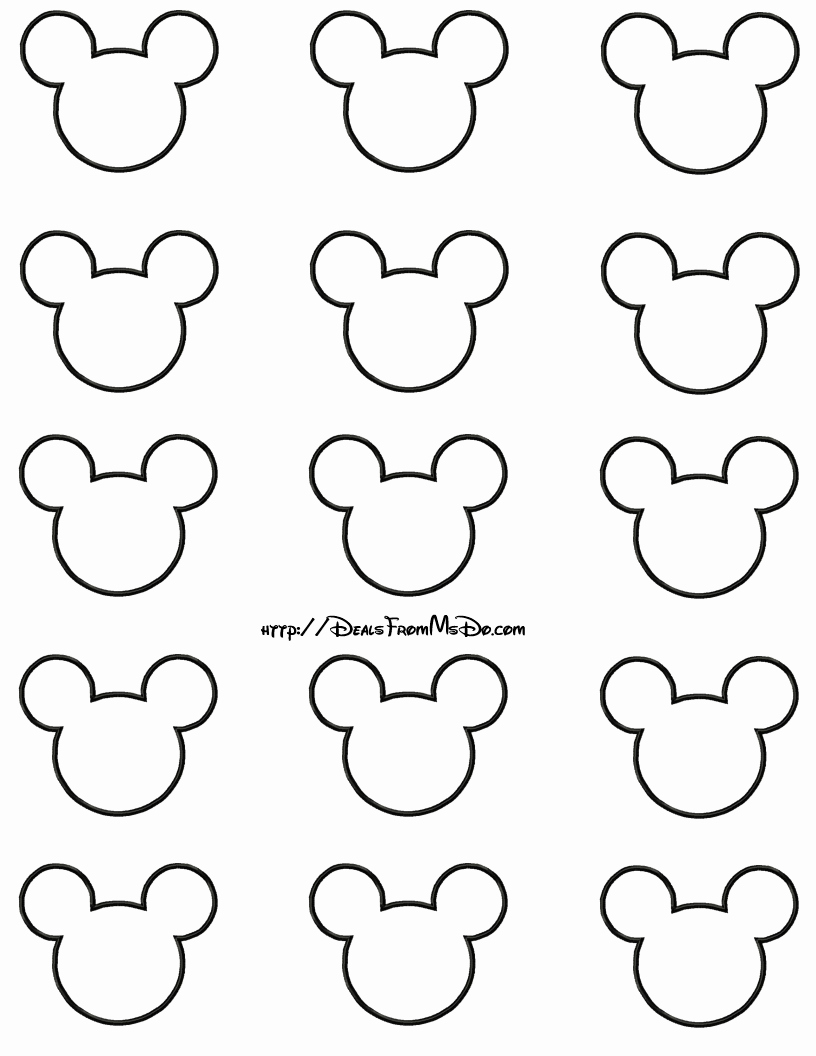 Mickey Mouse Head Cutout Template Lovely Mickey Mouse Head Template Imagui