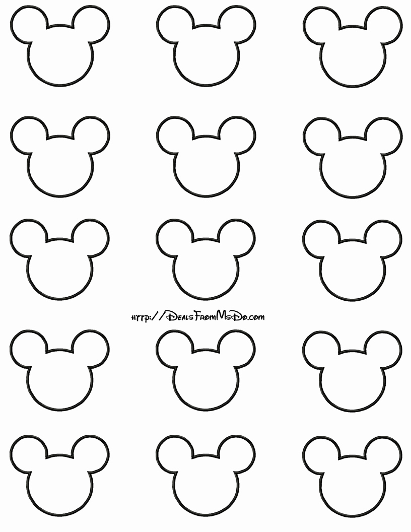 Mickey Mouse Head Cutout Template Lovely Mickey Mouse Head Template Imagui