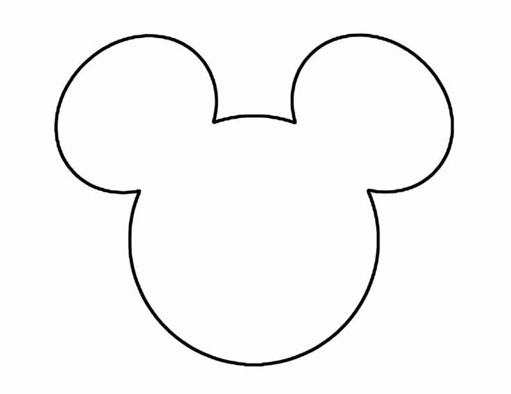 Mickey Mouse Head Cutout Template New Mickey Mouse Ears Head Outline Christmas