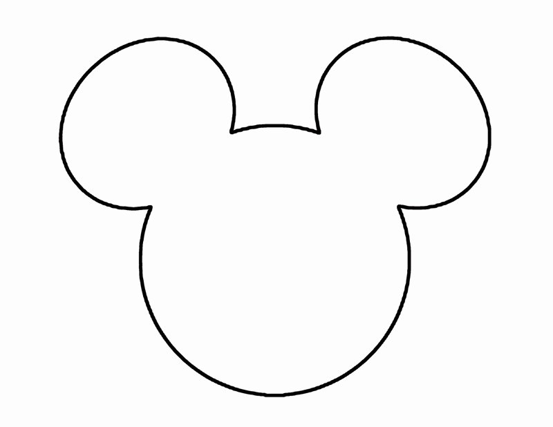 Mickey Mouse Head Cutout Template Unique Mickey Mouse Ears Clip Art Clipart 2 Image 4495
