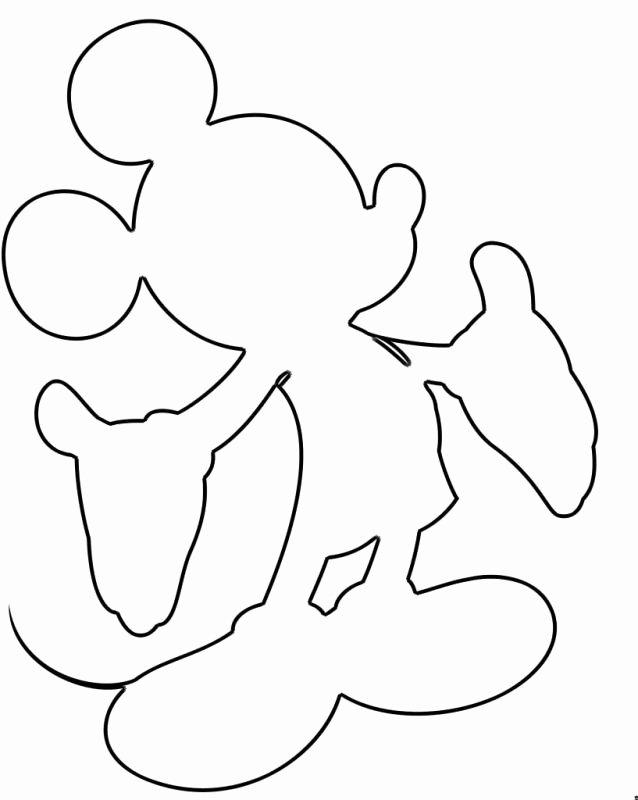 Mickey Mouse Head Printable Cutouts Lovely Mickey Template Templates