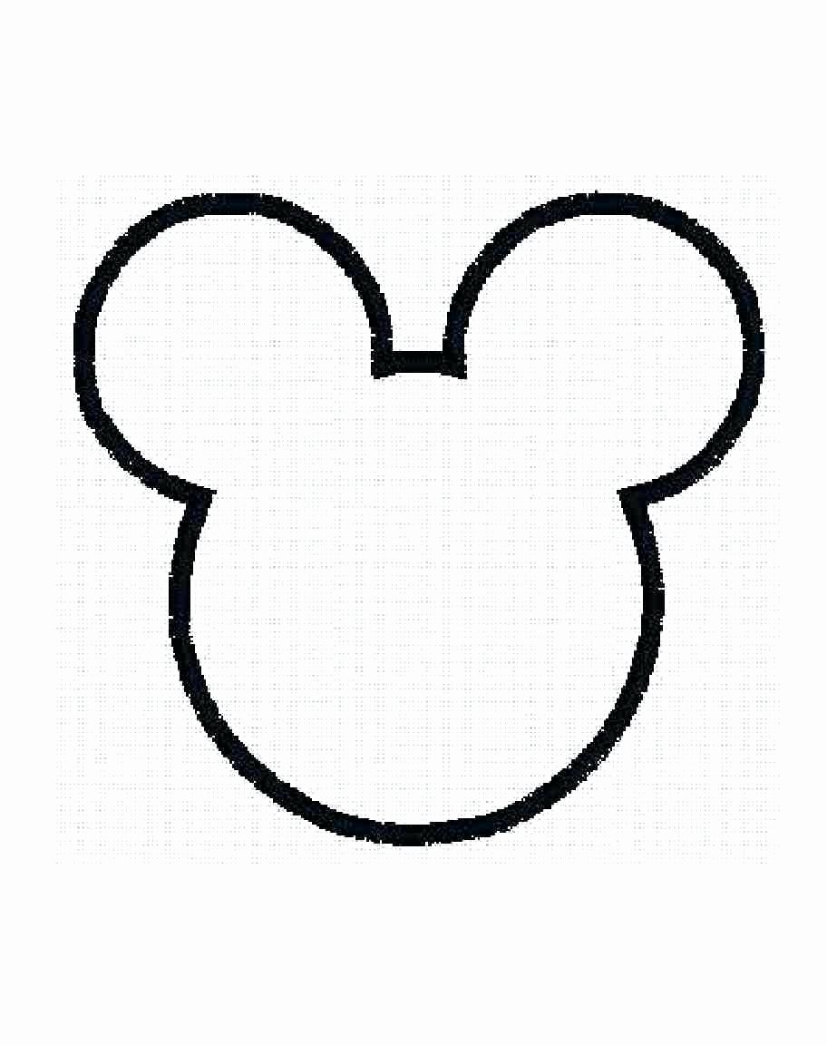 Mickey Mouse Head Template Luxury Mickey Mouse Ears Outline