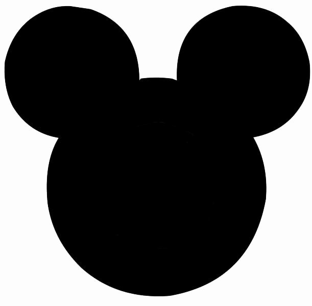 Mickey Mouse Head Template Printable Beautiful Black and White Mickey Silhoettes