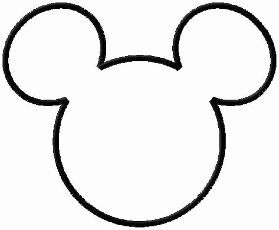 Mickey Mouse Head Template Printable Beautiful Items Similar to Mickey Mouse Head Outline Applique