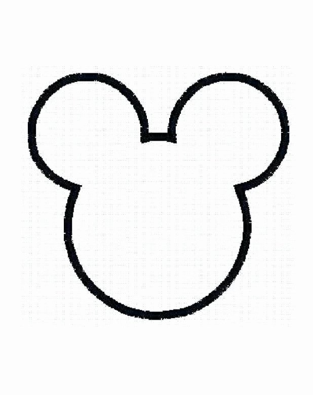 Mickey Mouse Head Template Printable Inspirational Outline Mickey Mouse Head