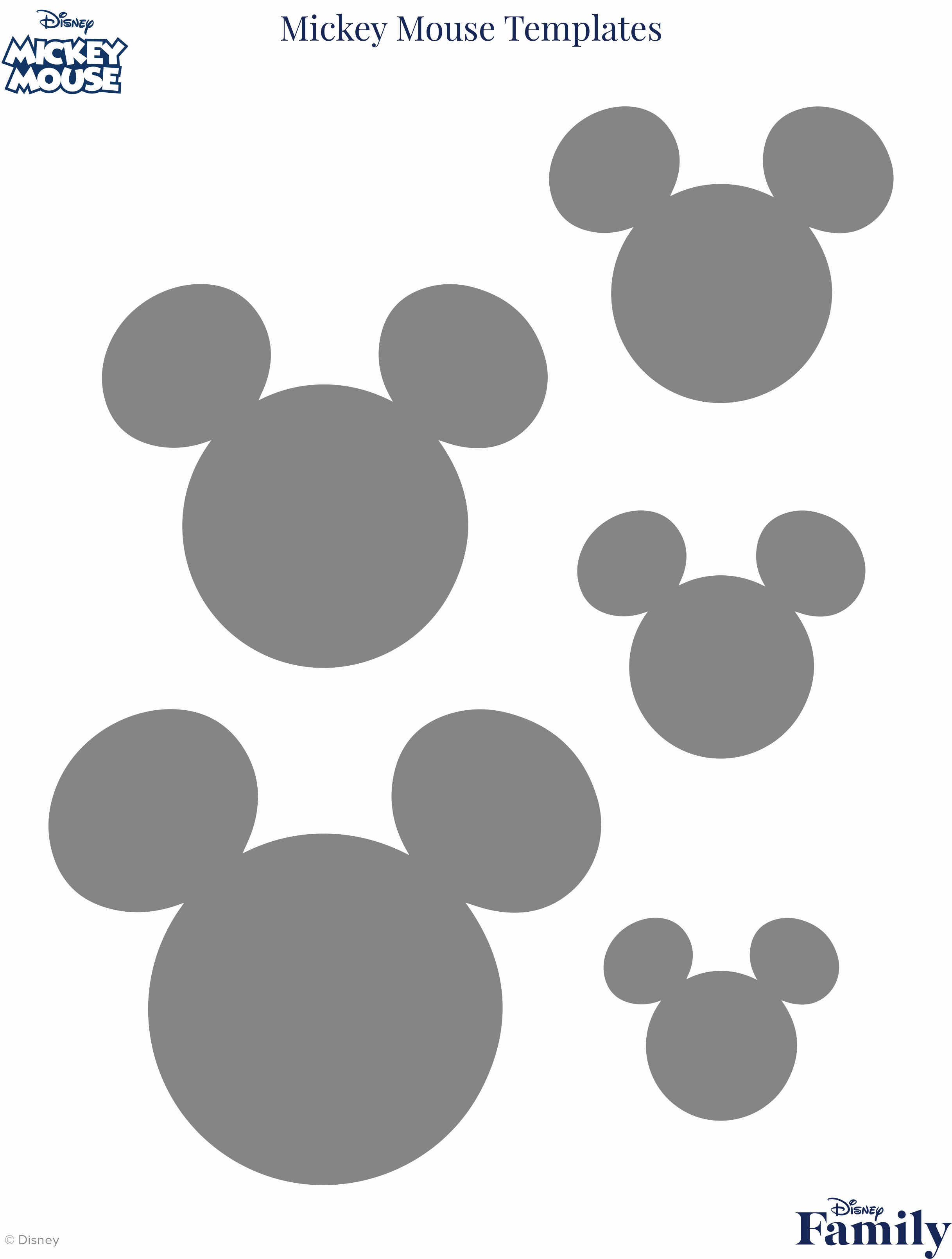 Mickey Mouse Outline Printable Elegant Mickey Mouse Template