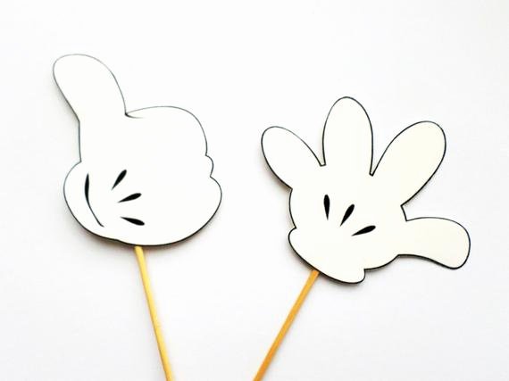 Mickey Mouse Printable Cutouts Awesome Items Similar to Mickey Mouse Hands Mickey Mouse Photo